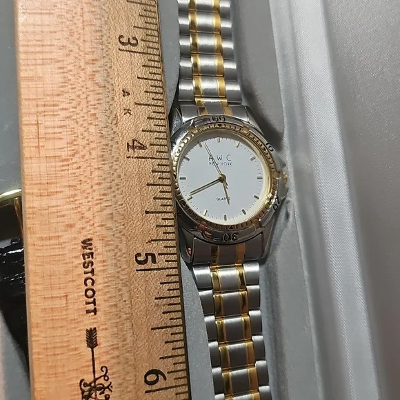 AWC New York Goldtone Men's Watch Set